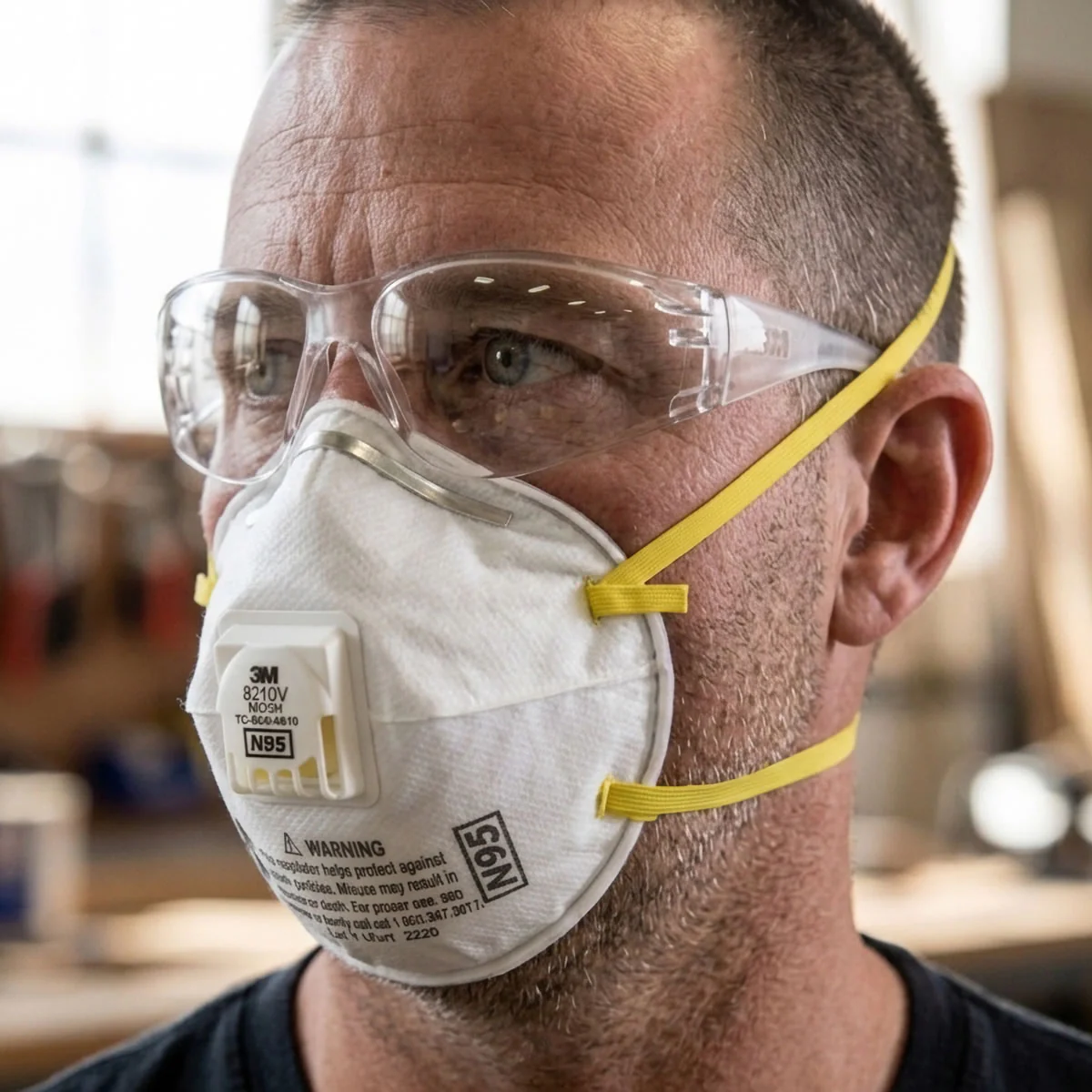 3M N95 Particulate Respirator USA Made, 8210V, White - Image 8