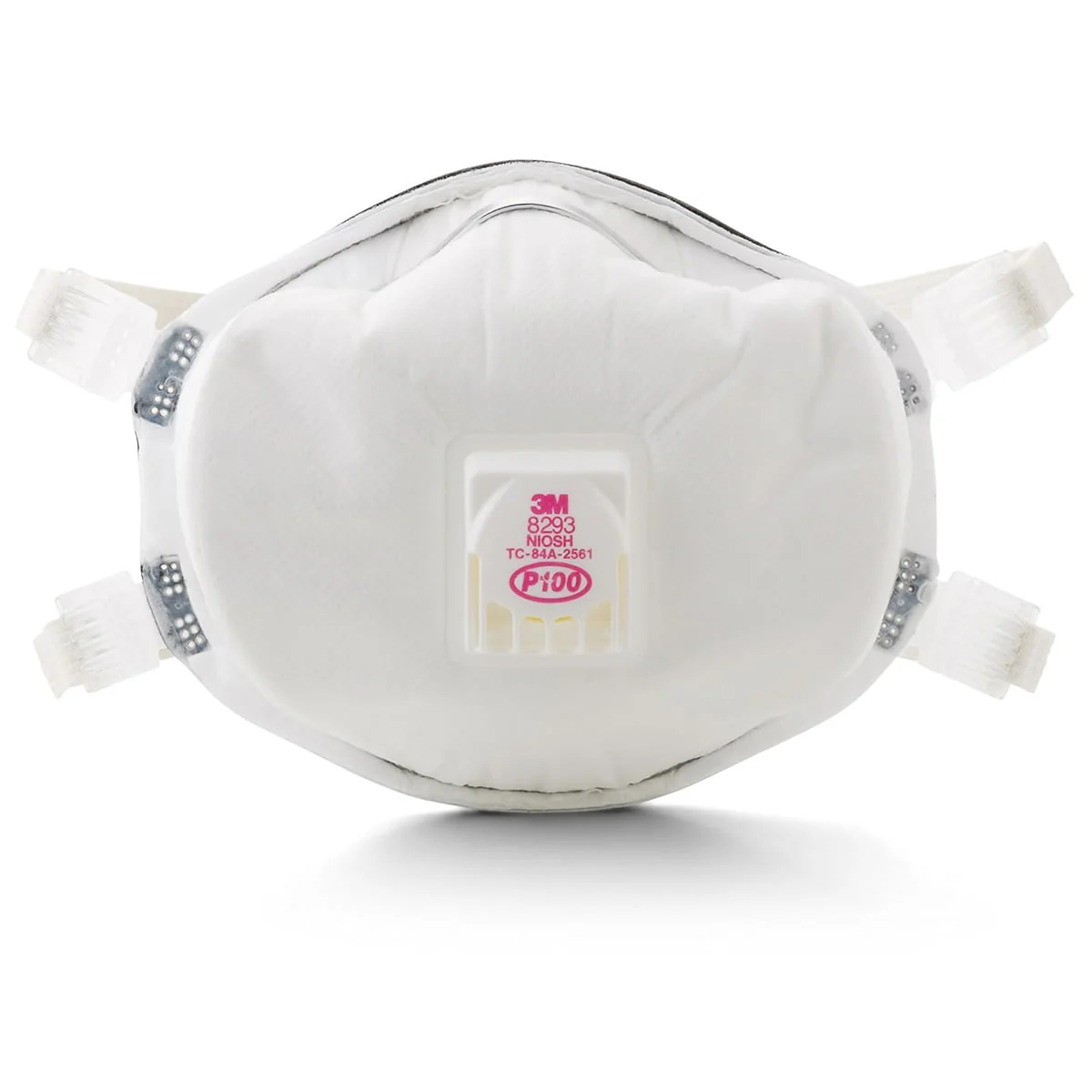 3M 8293 P100 Industrial Respirator with Valve, USA Made, White - Image 2