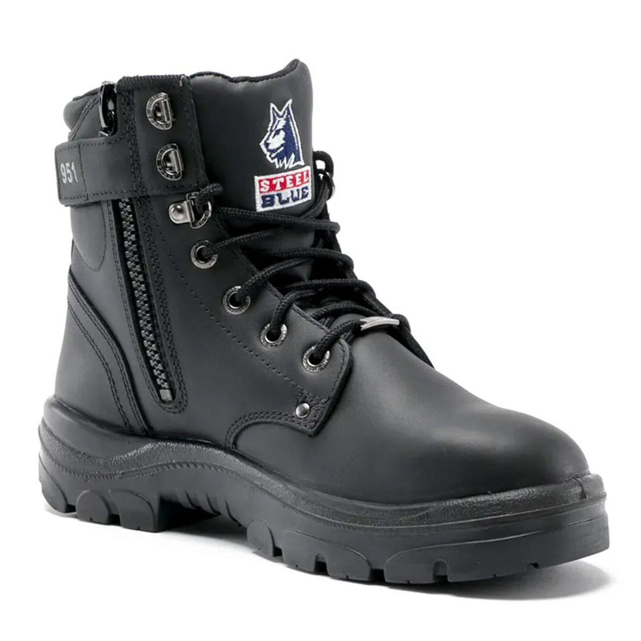 Steel Blue Men's Argyle Zip 6" SD Steel Toe Boots, 312951, Black - Image 2