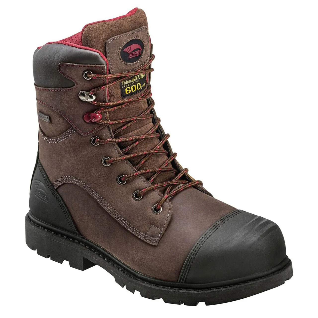 Avenger Men's Hammer Waterproof Insulated EH Carbon Toe Boots, A7573, Brown - Image 2