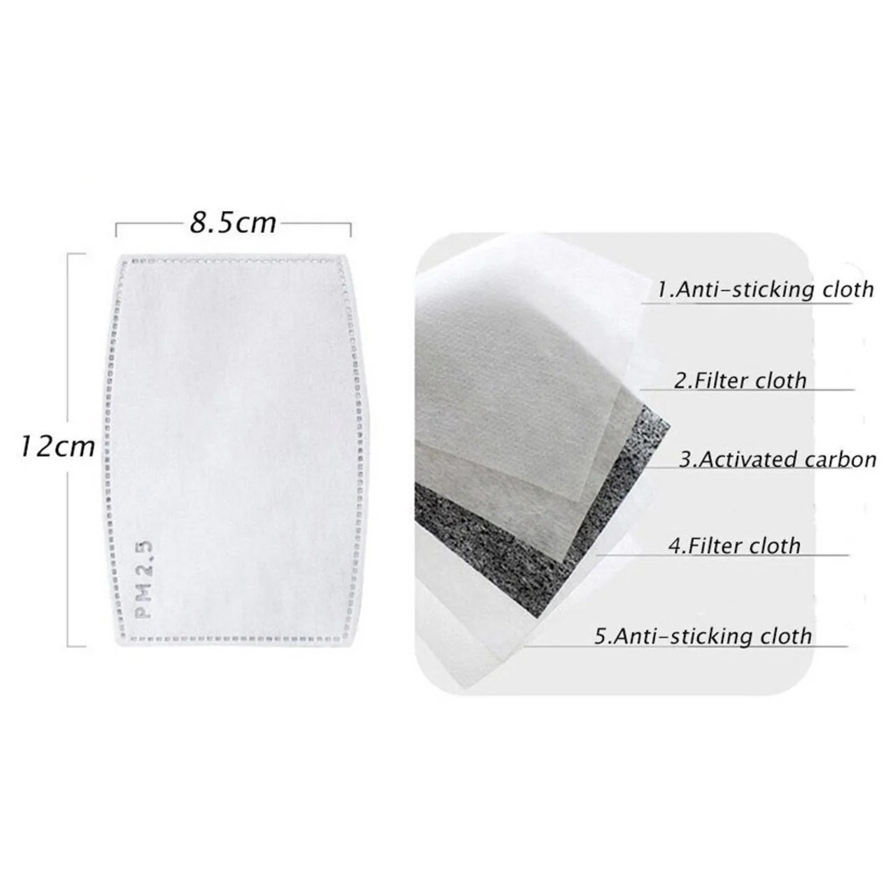 Super PM 2.5 Filter Mask Insert - Pack of 10 - Image 3
