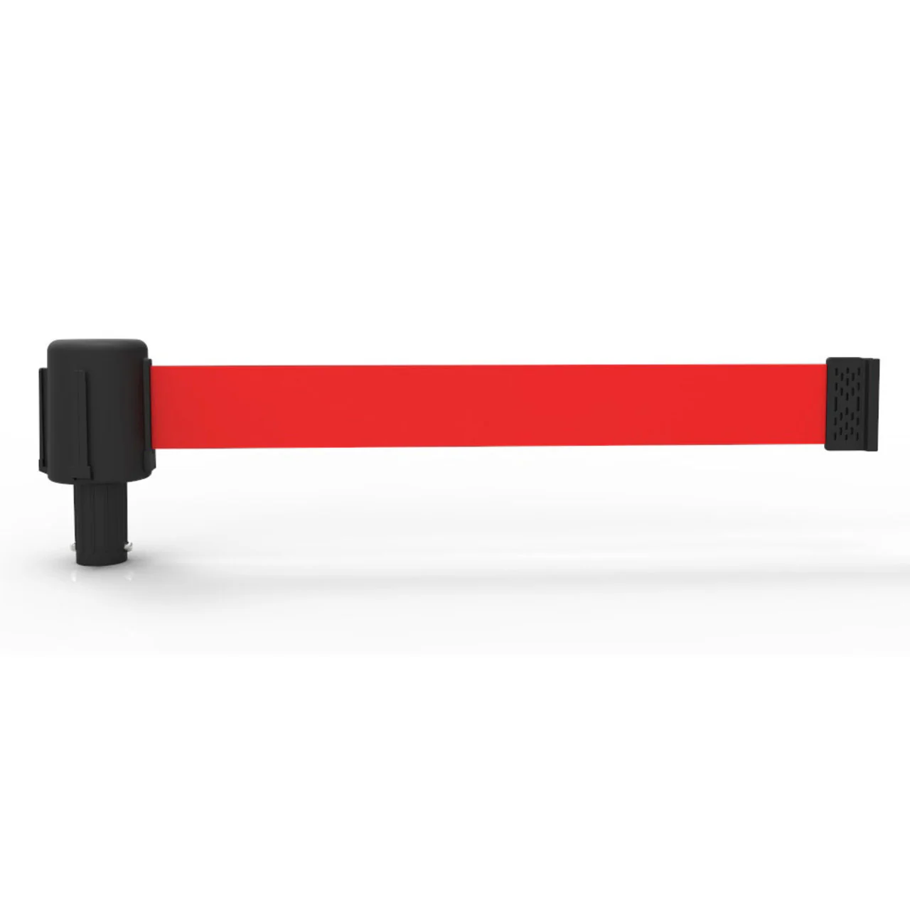 Banner Stakes 15' Long Retractable Barrier Belt, Blank Red Polyester; Pack of 5 - PL4057