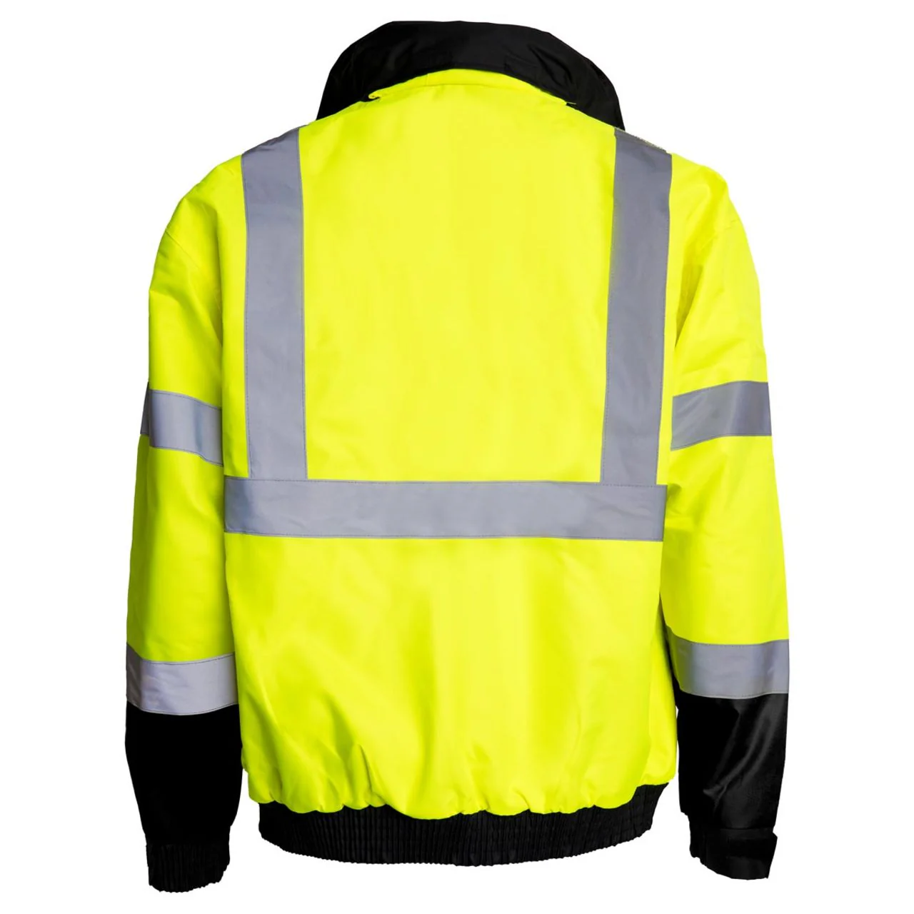 Rugged Blue Type R Class 3 Hi-Vis Black Bottom Bomber Jacket - Image 2