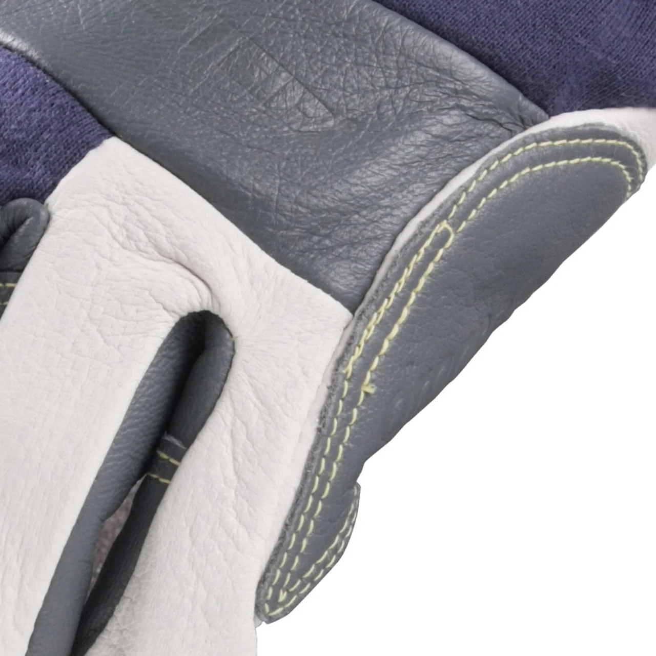 Black Stallion T50 Premium Grain Goatskin Flame Resistant TIG Welding Gloves, Blue/White/Gray - Image 3