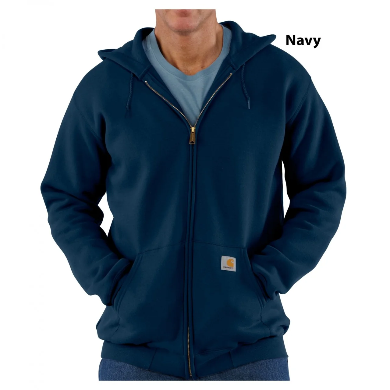 Carhartt Midweight Fleece Zip Front Hooded Sweatshirt - K122 - Image 4