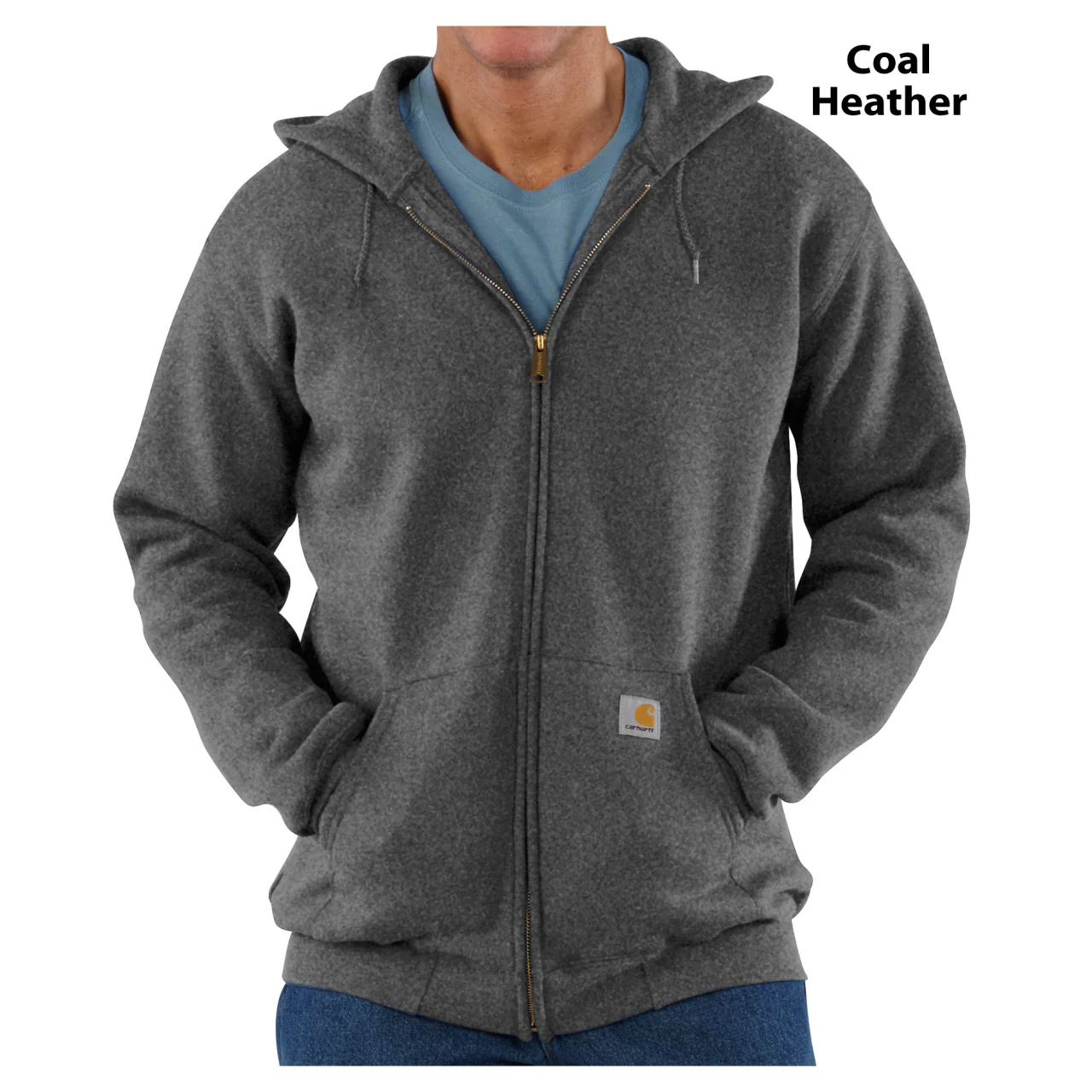 Carhartt Midweight Fleece Zip Front Hooded Sweatshirt - K122 - Image 5