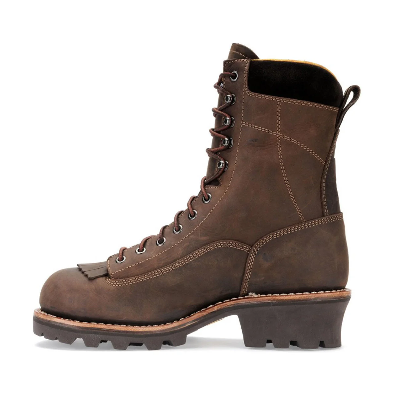 Carolina Men's Birch 8" Logger Waterproof EH Soft Toe Boots, CA7022, Brown - Image 4