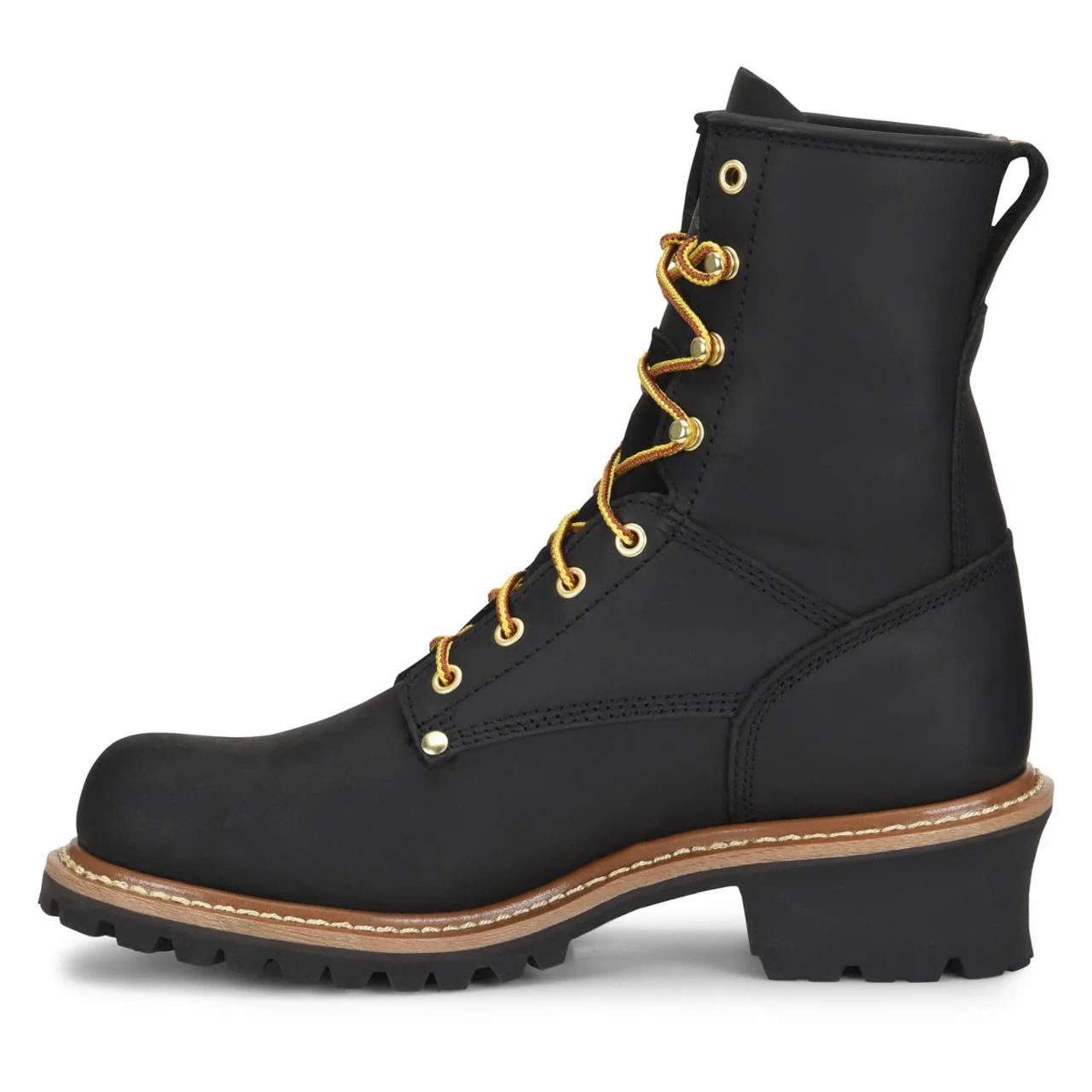 Carolina Men's Elm 8" Logger EH Soft Toe Work Boots, CA825, Black - Image 5