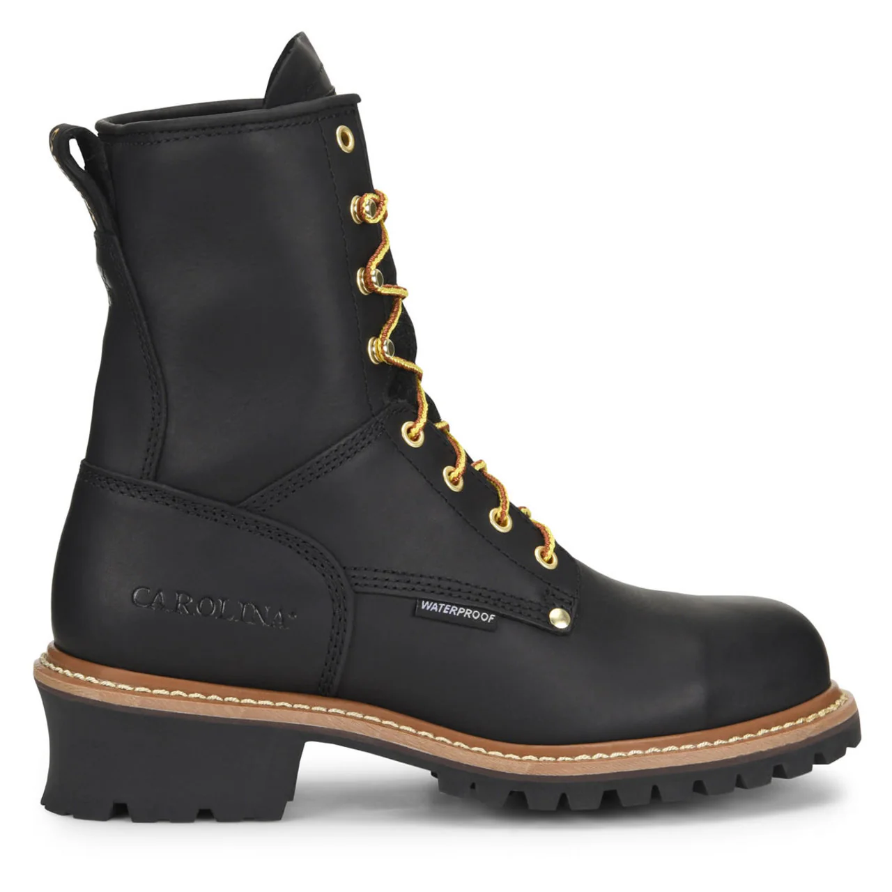Carolina Men's Spruce 8" Logger Waterproof EH Steel Toe Boots, CA9823, Black