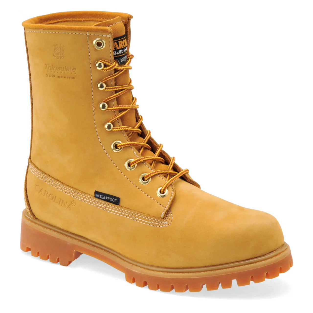 Carolina Men's Journeyman Hi 8" Waterproof Insulated EH Soft Toe Boots, CA7145, Wheat Nubuck - Image 2