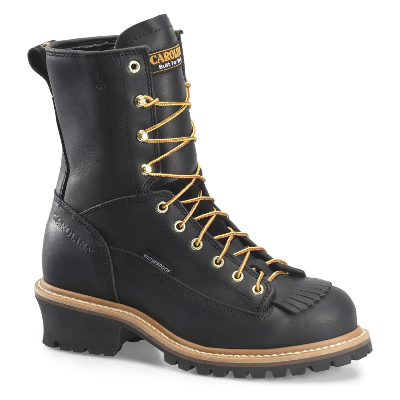 Carolina Men's Spruce 8" Logger Waterproof EH Soft Toe Boots, CA8825, Black - Image 2