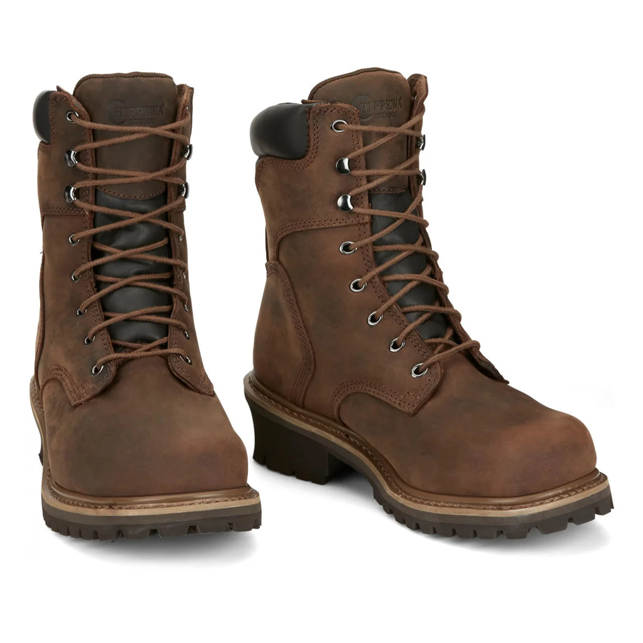 Chippewa Men's Hador 8" Logger Insulated EH Steel Toe Boots, 55025, Brown - Image 2