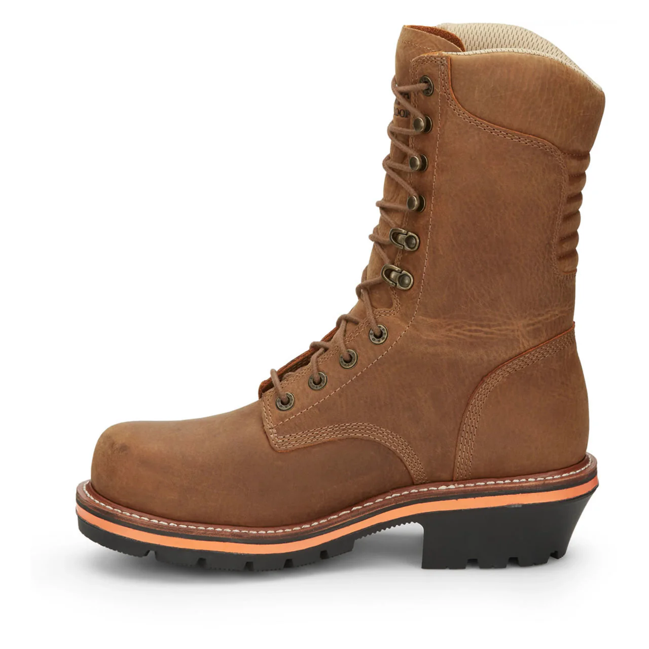 Chippewa Men's Thunderstruck 10" Logger Waterproof EH Nano Composite Toe Boots, TH1030, Brown - Image 5