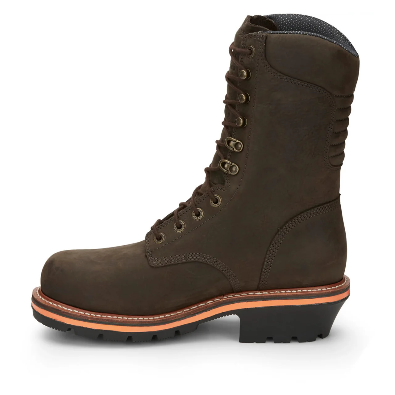 Chippewa Men's Thunderstruck 10" Logger Waterproof Insulated EH Nano Composite Toe Boots, TH1031, Brown - Image 5
