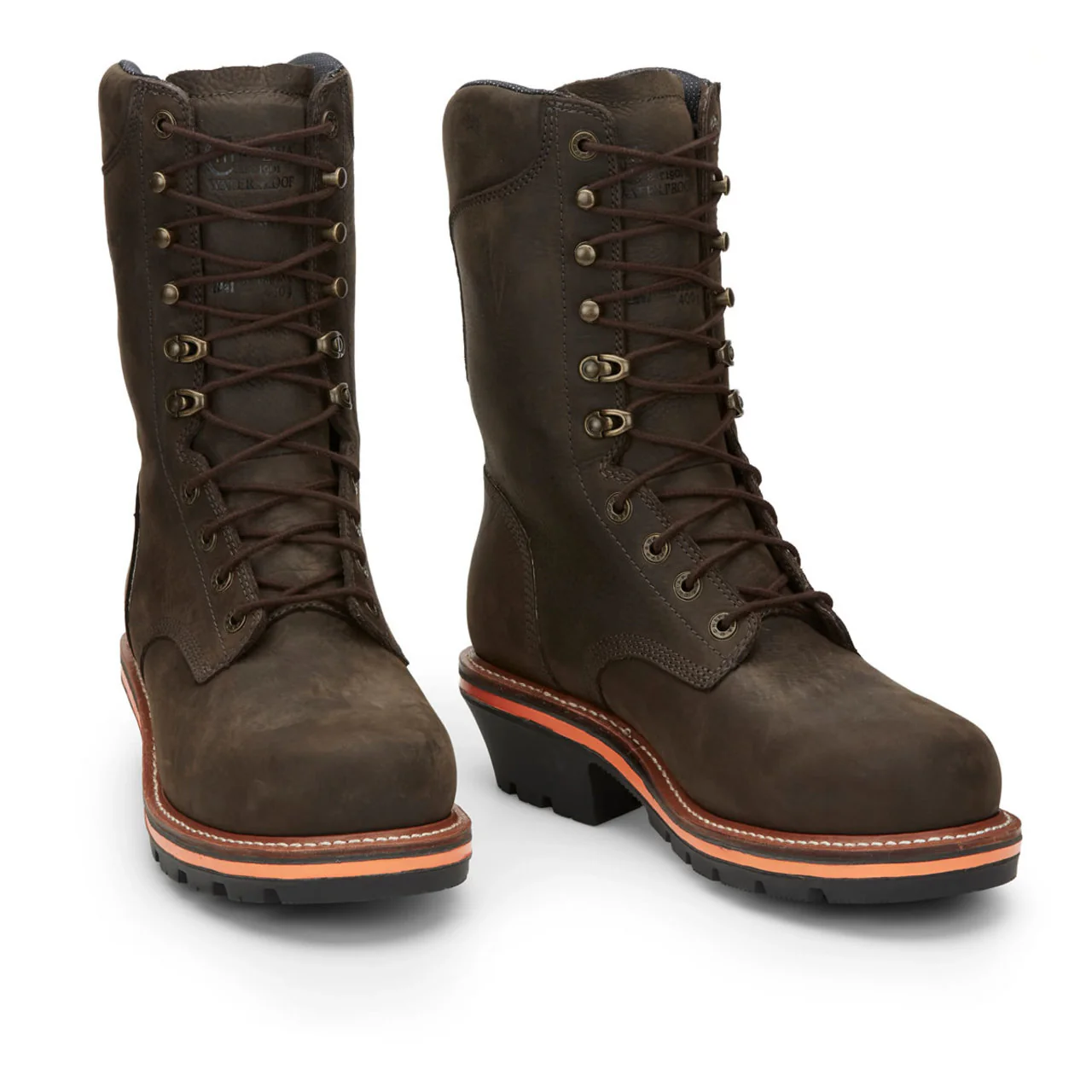 Chippewa Men's Thunderstruck 10" Logger EH Waterproof Insulated Soft Toe Boots, TH1032, Brown - Image 2