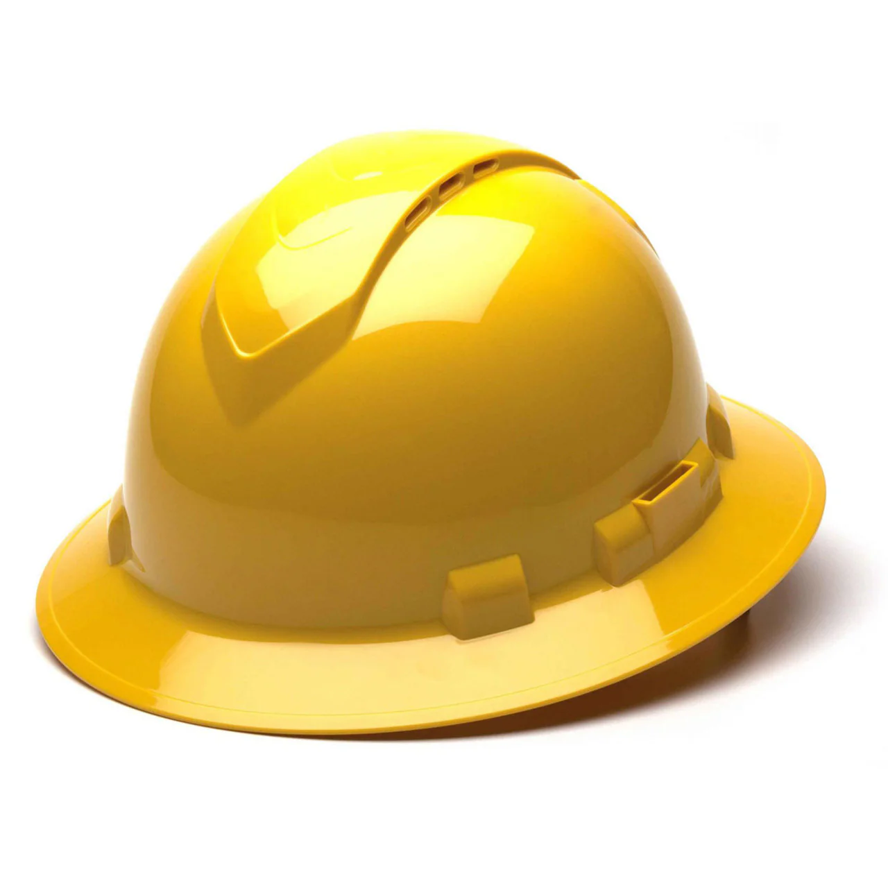 Pyramex Ridgeline Vented Full Brim Hard Hat 4-Point Ratchet Suspension - Image 9