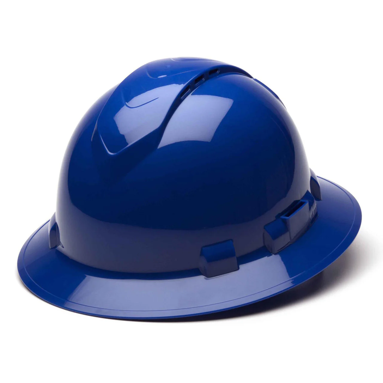 Pyramex Ridgeline Vented Full Brim Hard Hat 4-Point Ratchet Suspension - Image 7