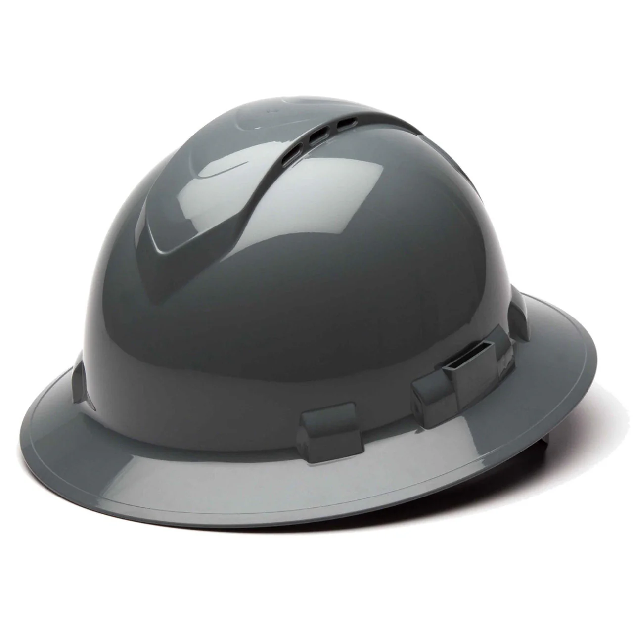 Pyramex Ridgeline Vented Full Brim Hard Hat 4-Point Ratchet Suspension - Image 8