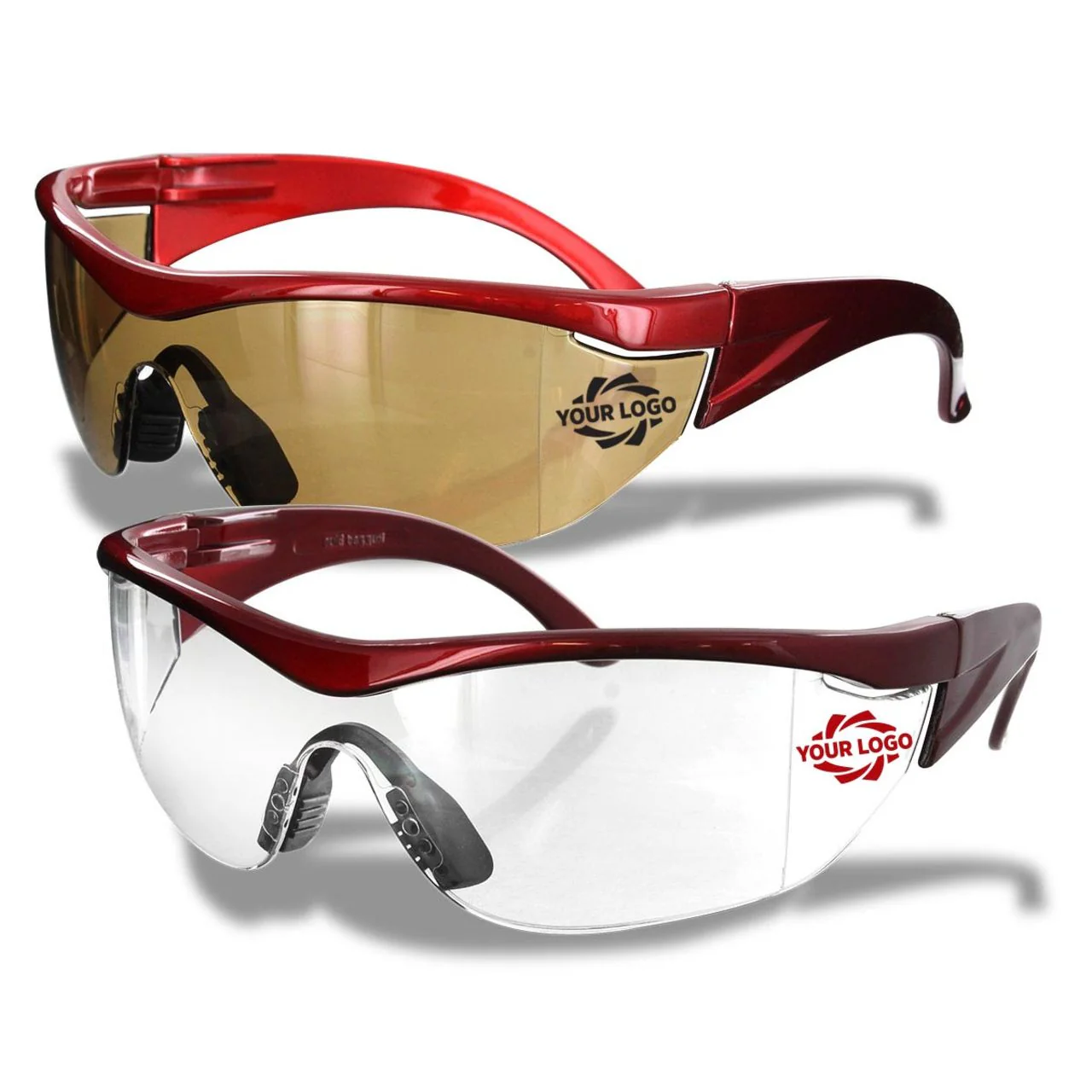 Custom Rugged Blue Navigator Safety Glasses, 12 Pack - Image 5