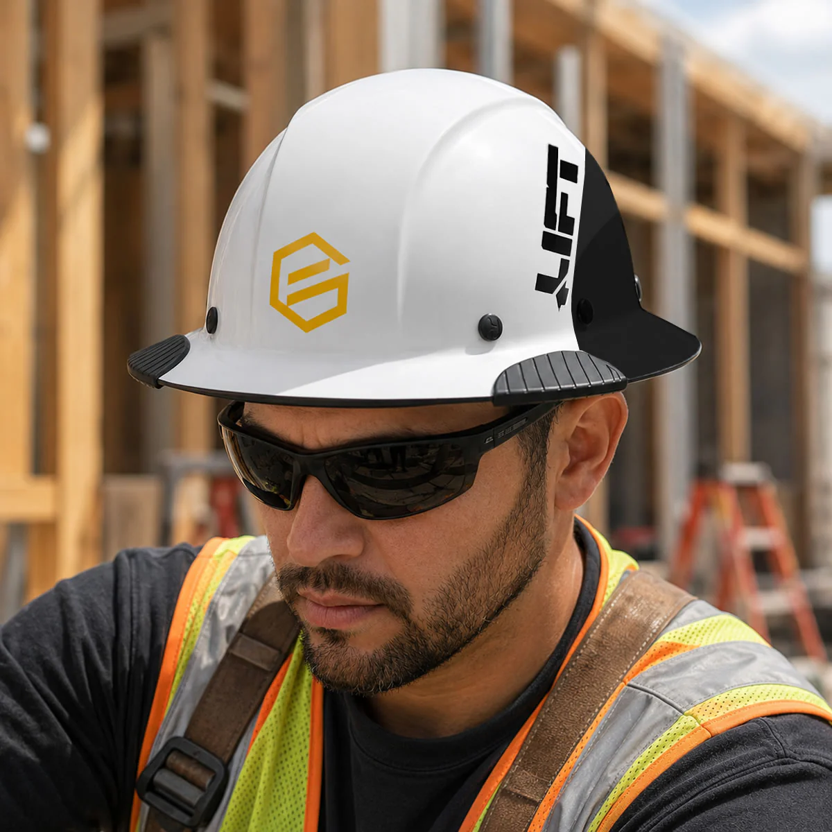 Custom LIFT DAX Full Brim Carbon Hard Hat - Image 6