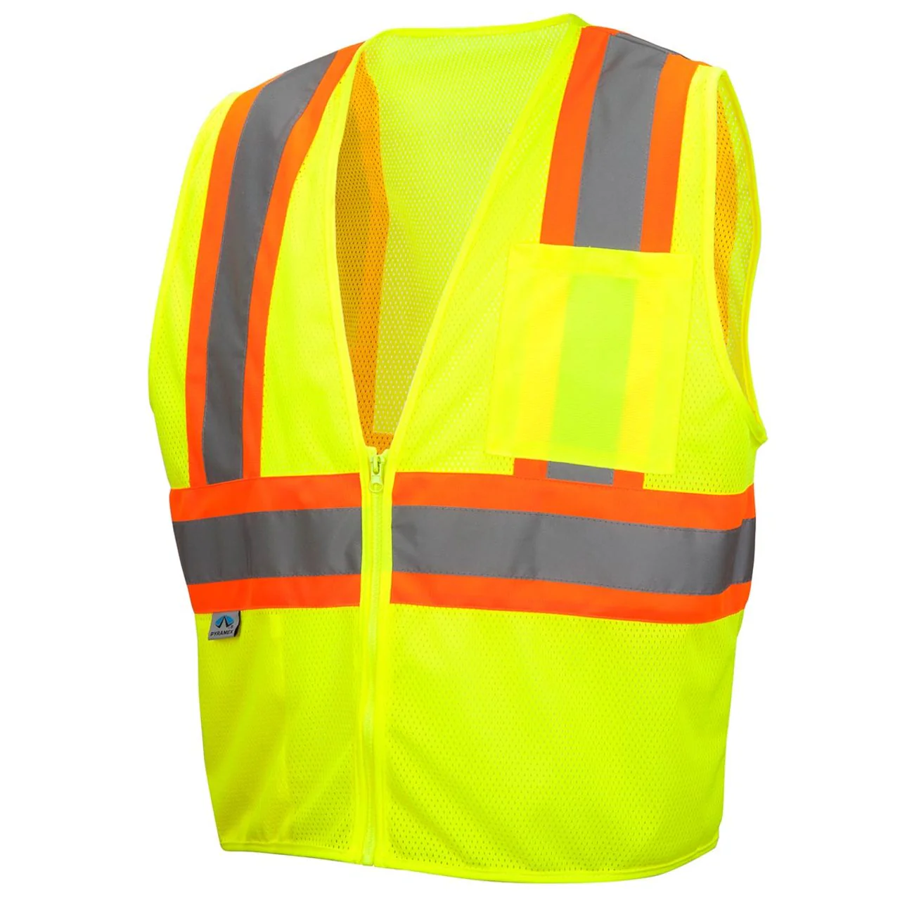 Custom Pyramex RVZ22 Type R Class 2 Hi-Vis Contrasting Trim Mesh Safety Vest - Image 5