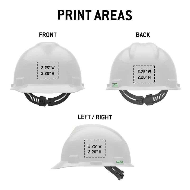 Custom MSA V-Gard Cap Style Hard Hat, StazOn 4-Point Suspension - Image 2