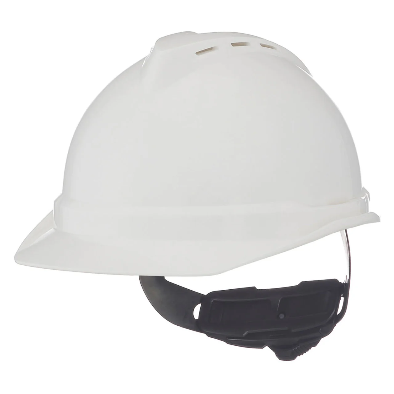 Custom MSA V-Gard 500 Vented Cap Style Hard Hat, Fas-Trac III 4-Point Ratchet Suspension