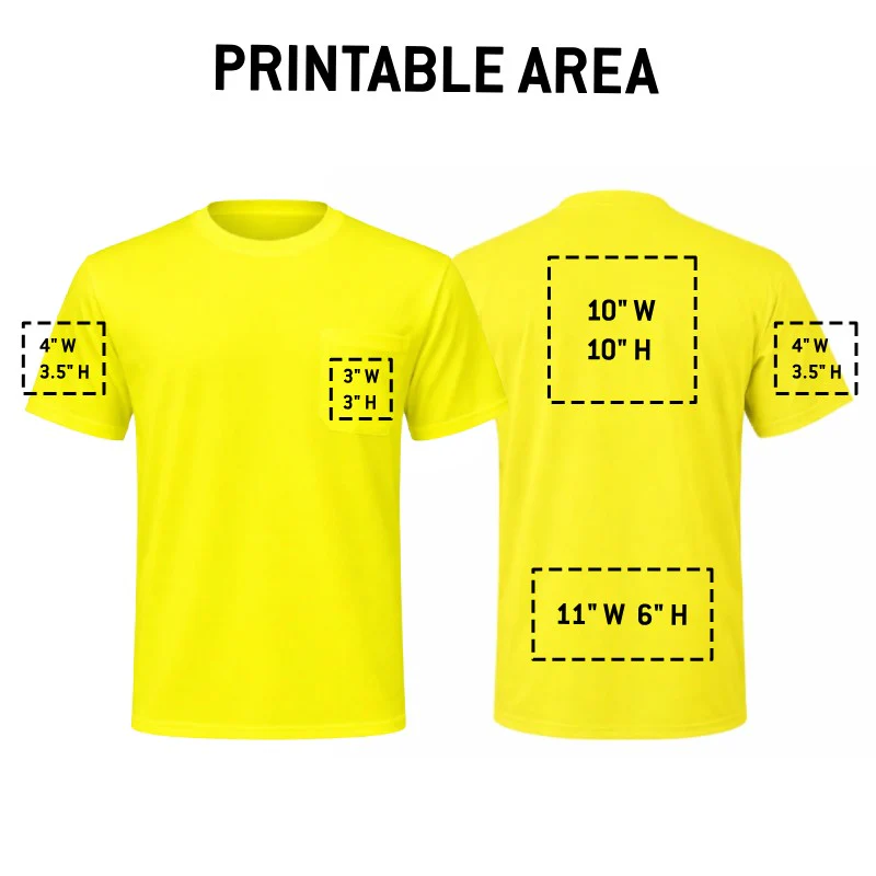 Custom Pyramex RTS21NS Hi-Vis Short Sleeve T-Shirt - Image 2