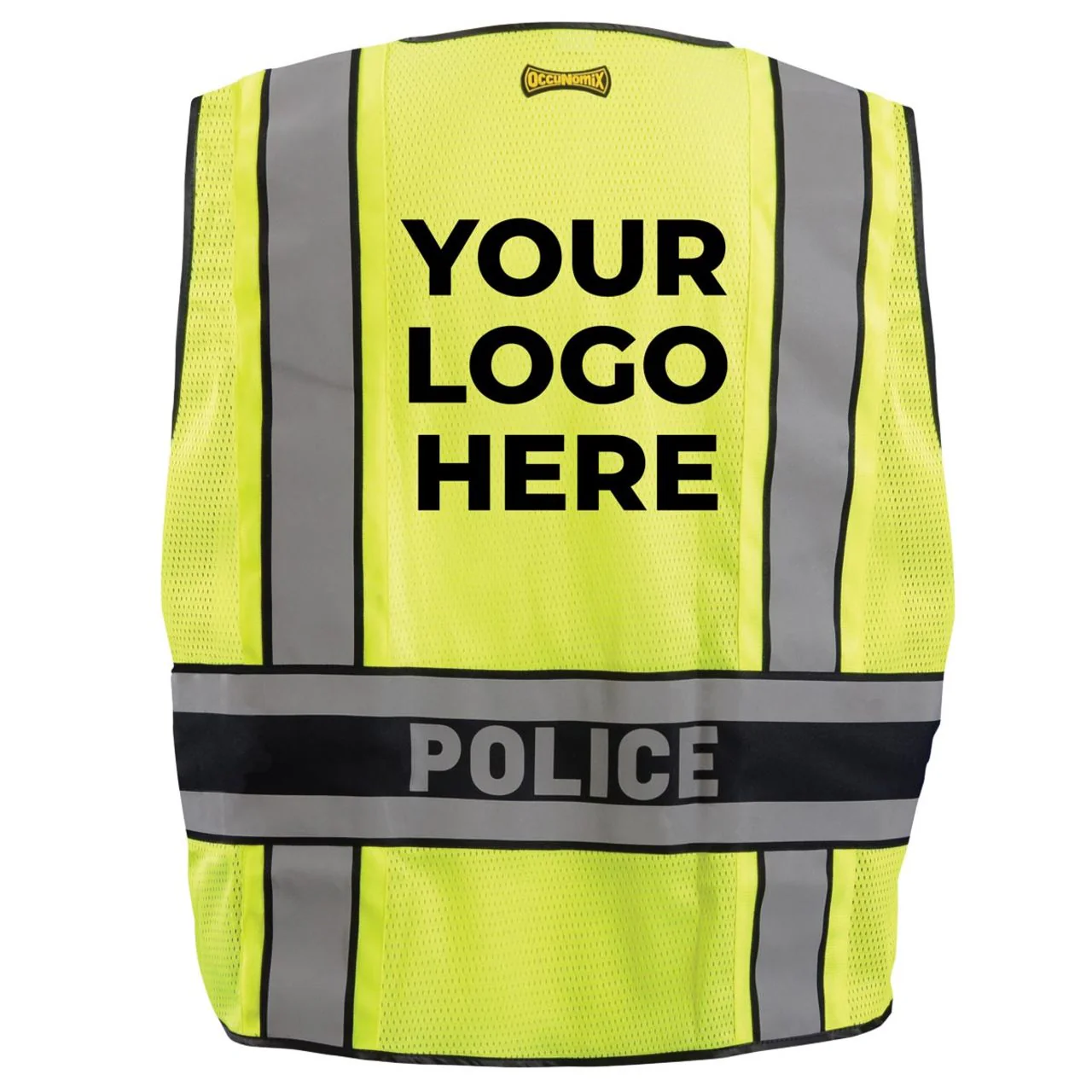 Custom OccuNomix Type P Class 2 Hi-Vis Police Mesh Back Public Safety Vest, LUX-DPSP-DOR - Image 5