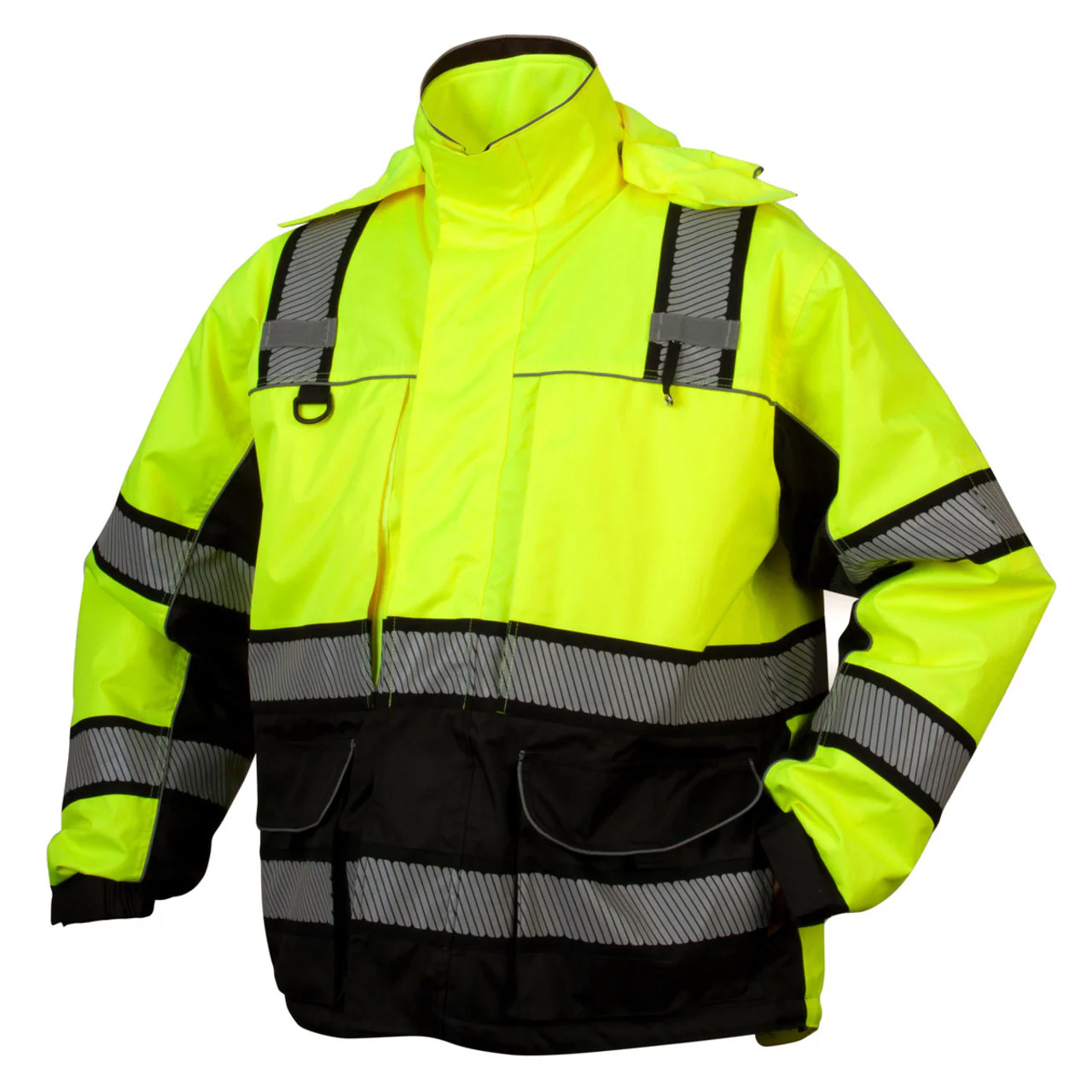 Custom Pyramex RPB36 Type R Class 3 Hi-Vis Waterproof 2-in-1 Quilt Lined Parka, Hi-Vis Lime Green - Image 2