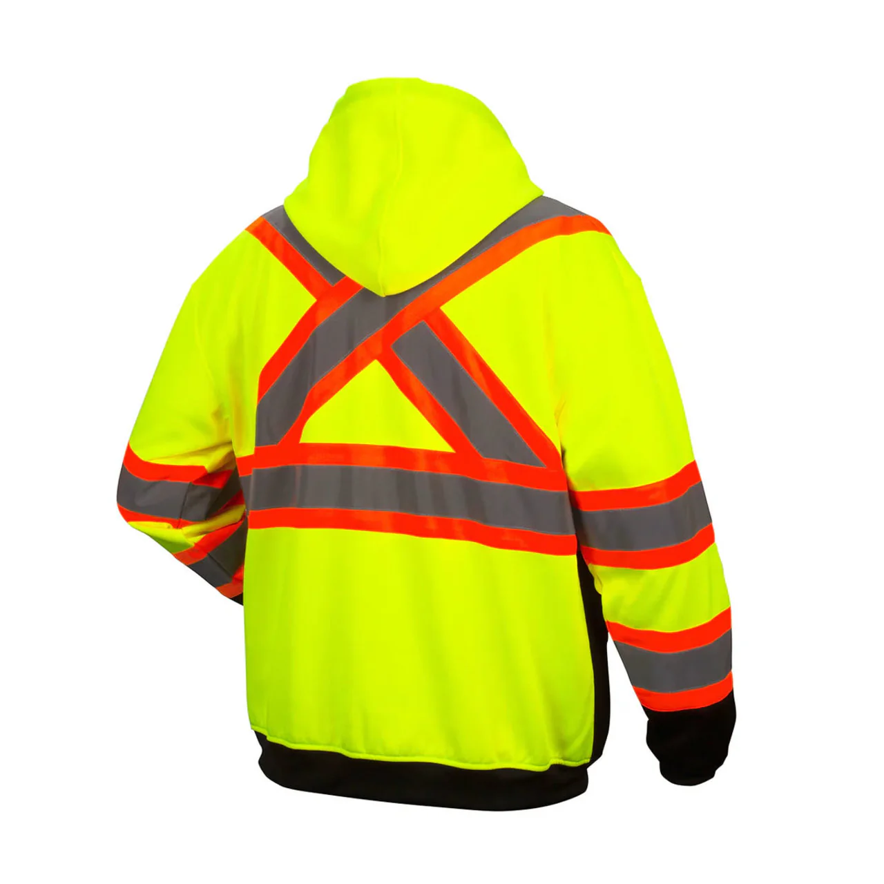 Custom Pyramex RCSZH33 Type R Class 3 Hi-Vis Zip Black Bottom Sweatshirt - Image 4