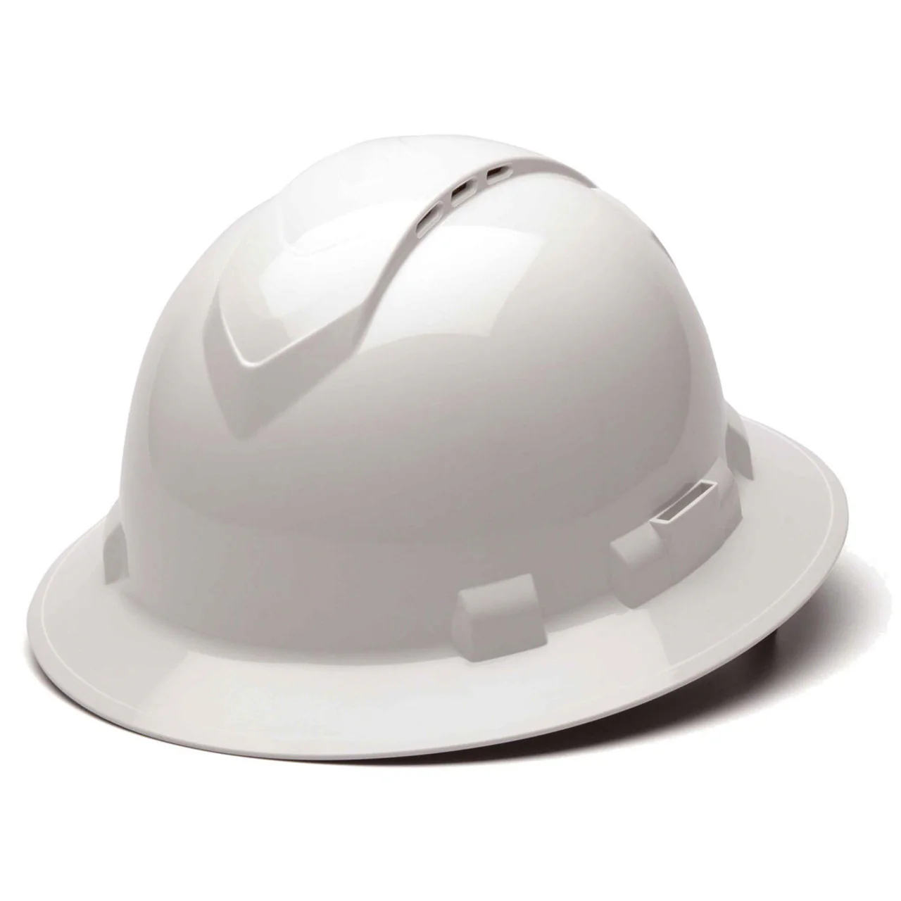 Custom Pyramex Ridgeline Vented Full Brim Hard Hat, 4-Point Ratchet Suspension