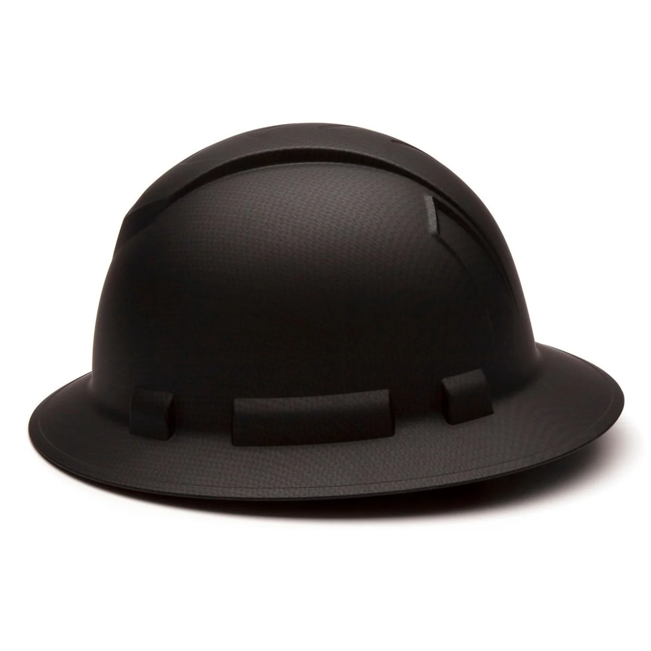 Custom Pyramex Ridgeline Full Brim Hard Hat, 4-Point Ratchet Suspension, Matte Black Graphite - Image 4