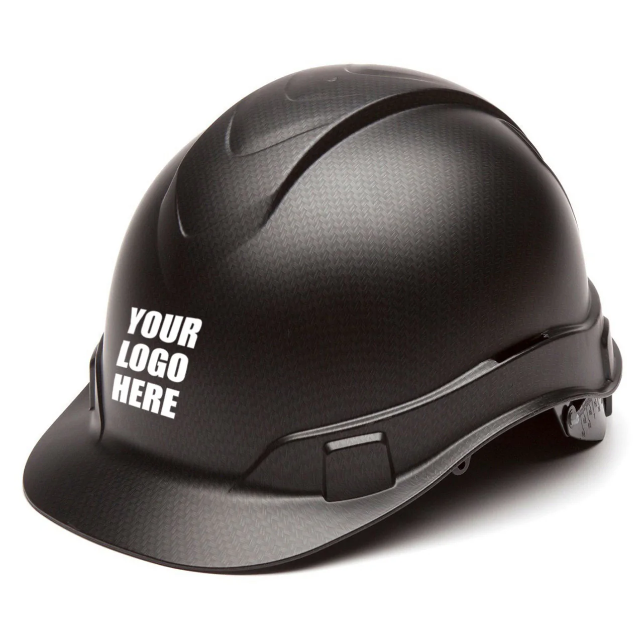 Custom Pyramex Ridgeline Cap Style Hard Hat, 4-Point Ratchet Suspension, Black Graphite - Image 11