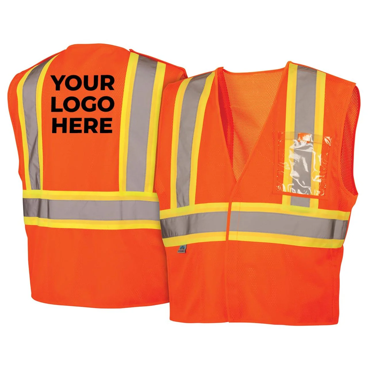 Custom Pyramex RVHL27 Type R Class 2 Hi-Vis Breakaway Mesh Safety Vest - Image 3
