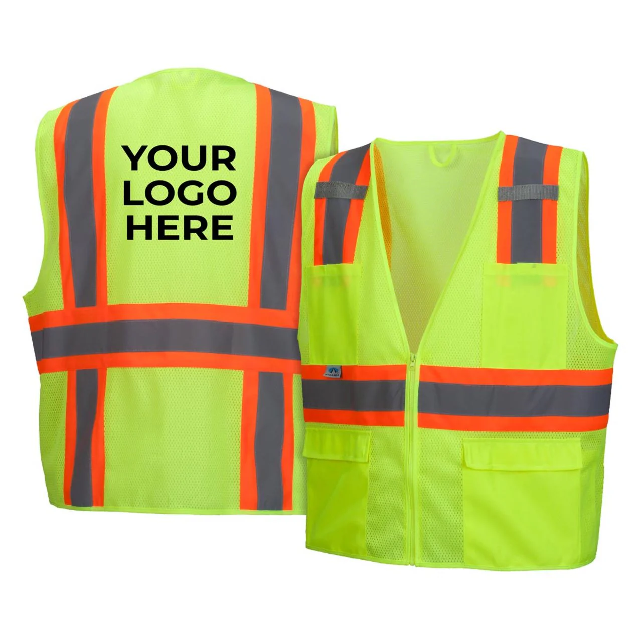 Custom Pyramex RVZ23 Type R Class 2 Two-Tone Mesh Safety Vest