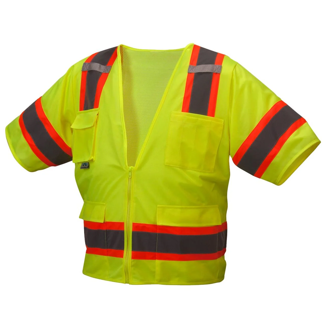 Custom Pyramex Safety RVZ34 Type R Class 3 Hi-Vis Two-Tone Mesh Back Safety Vest - Image 3