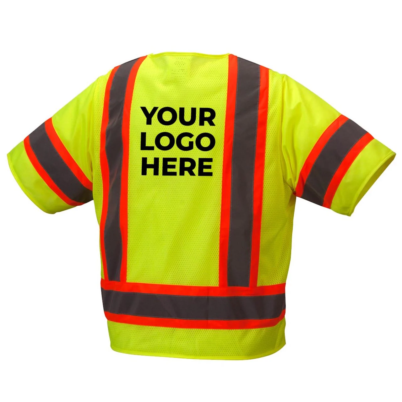 Custom Pyramex Safety RVZ34 Type R Class 3 Hi-Vis Two-Tone Mesh Back Safety Vest - Image 4