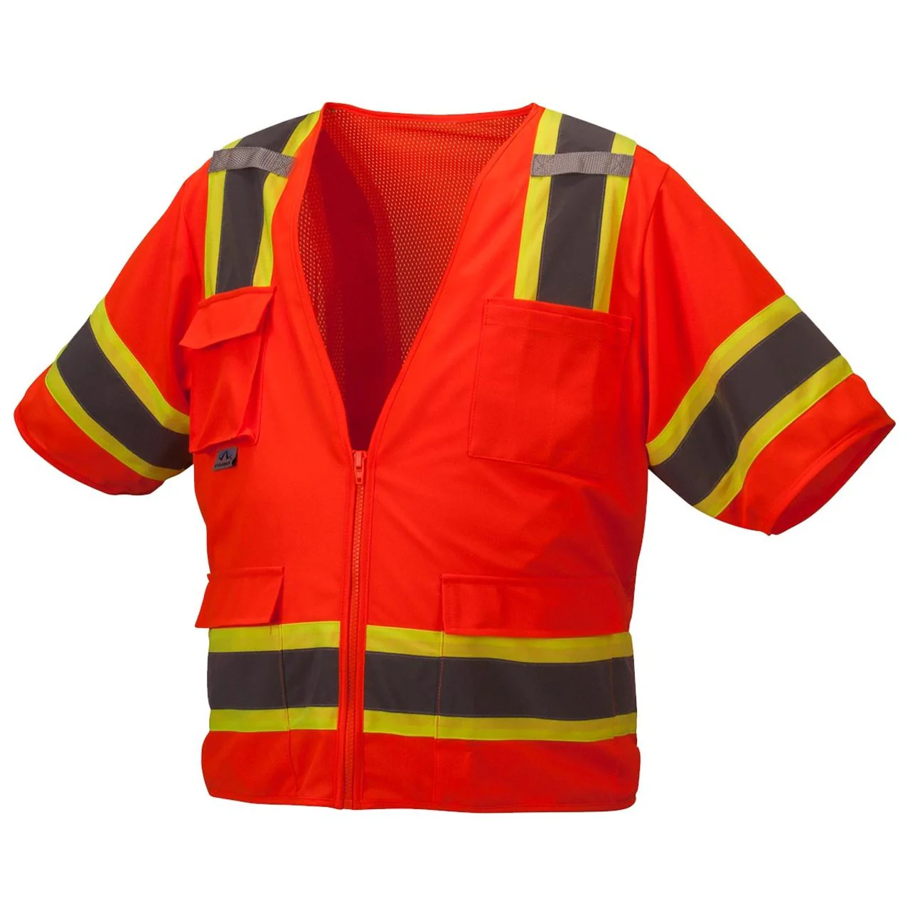 Custom Pyramex Safety RVZ34 Type R Class 3 Hi-Vis Two-Tone Mesh Back Safety Vest - Image 5