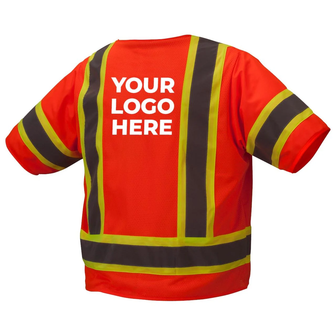 Custom Pyramex Safety RVZ34 Type R Class 3 Hi-Vis Two-Tone Mesh Back Safety Vest - Image 6