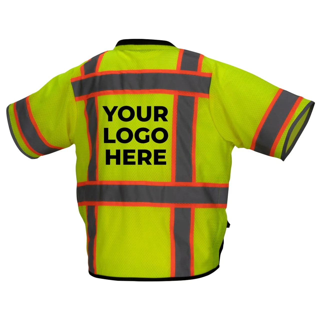 Custom Pyramex RVZ37B Type R Class 3 Hi-Vis Black Bottom Safety Vest - Image 6