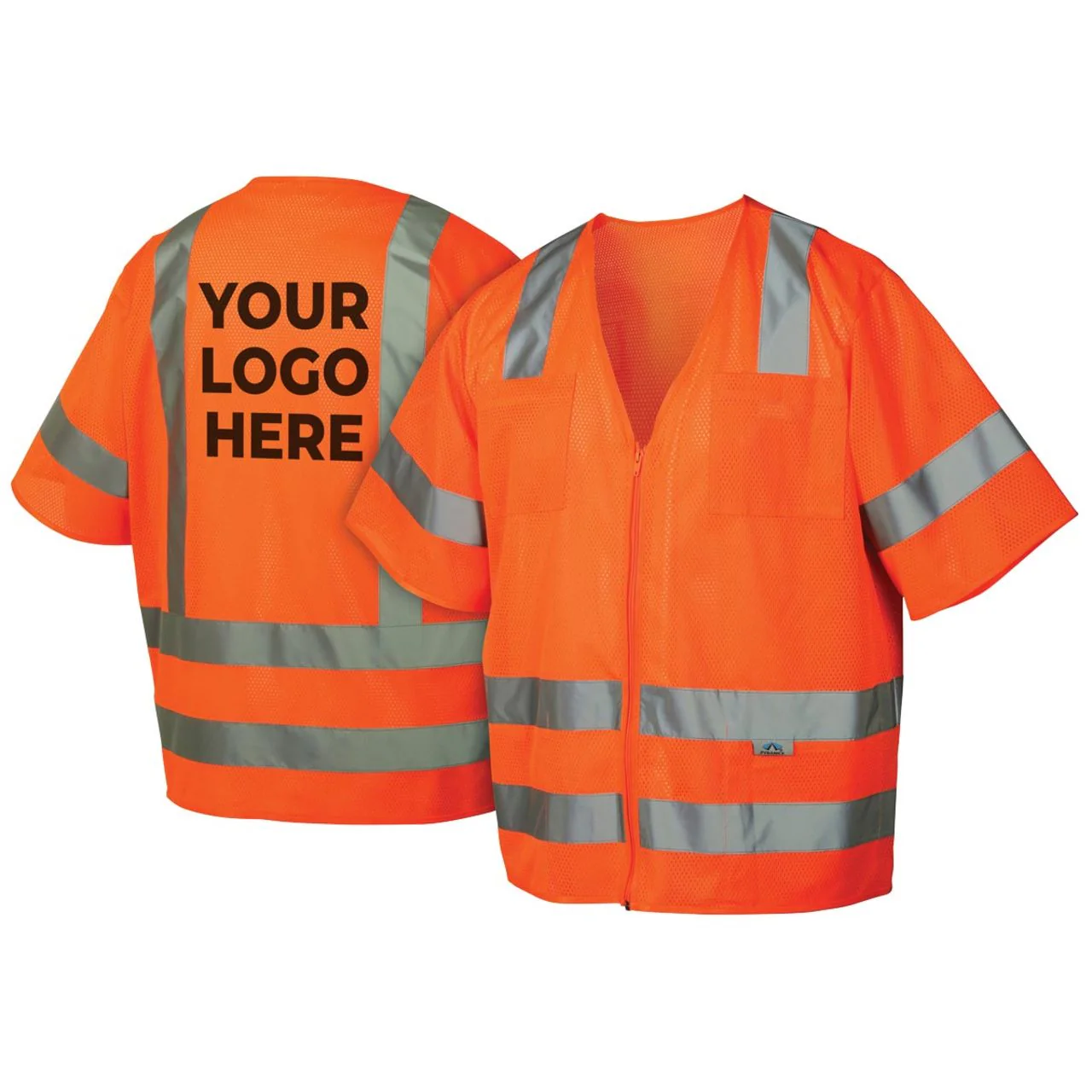 Custom Pyramex Safety RVZ31 Type R Class 3 Hi-Vis Mesh Safety Vest - Image 9