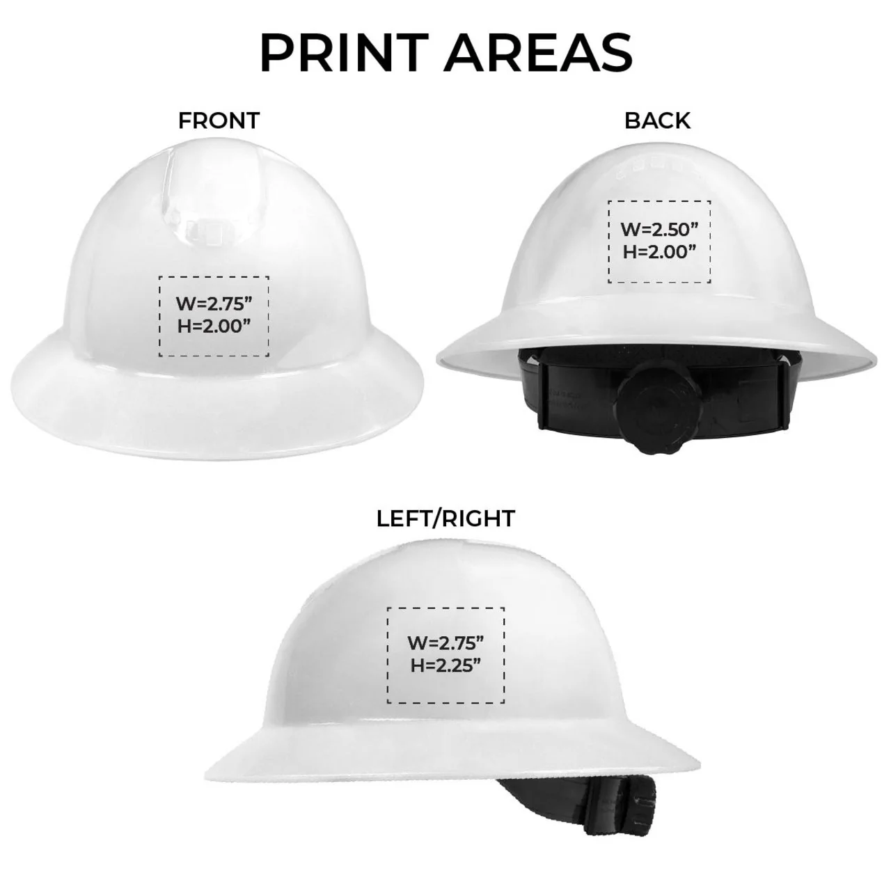 Custom Rugged Blue Defender Full Brim Hard Hat, 6-Point Ratchet Suspension, RBH300 - Image 2
