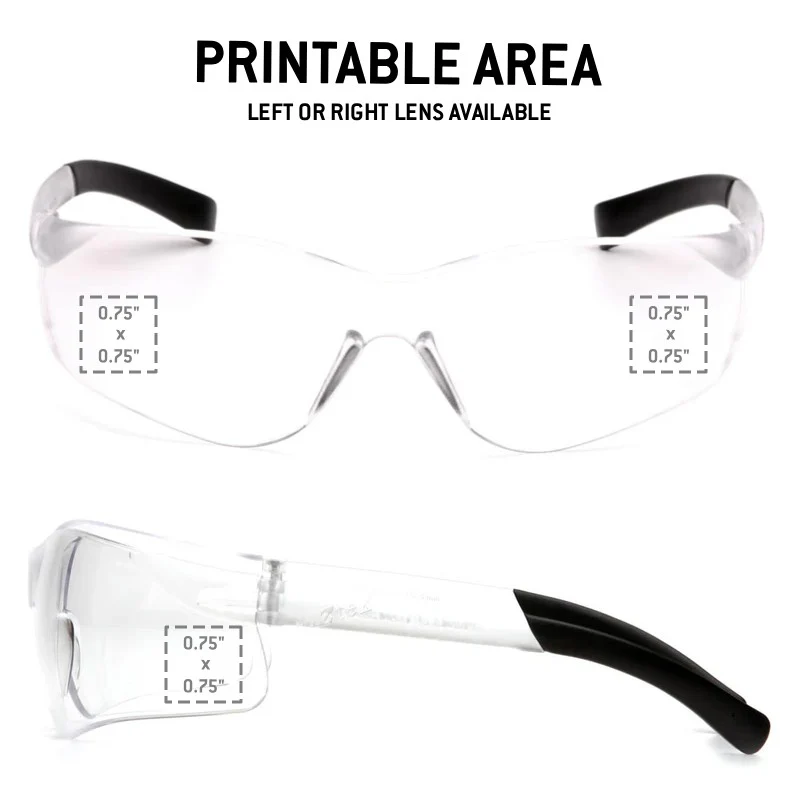 Custom Rugged Blue Ethix Safety Glasses, 12 Pack - Image 2