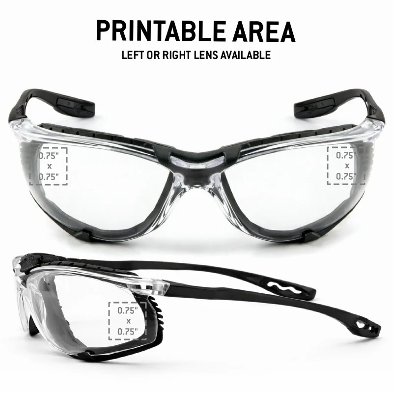 Custom Rugged Blue Rezist Safety Glasses, 12 Pack - Image 2