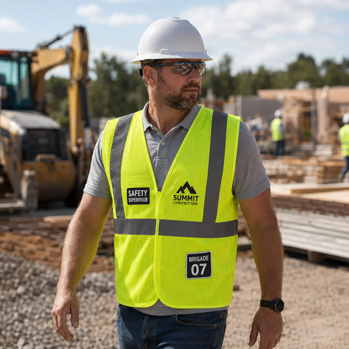 Custom Pyramex RVHLM29 Type R Class 2 Hi-Vis Mesh Safety Vest - Image 5