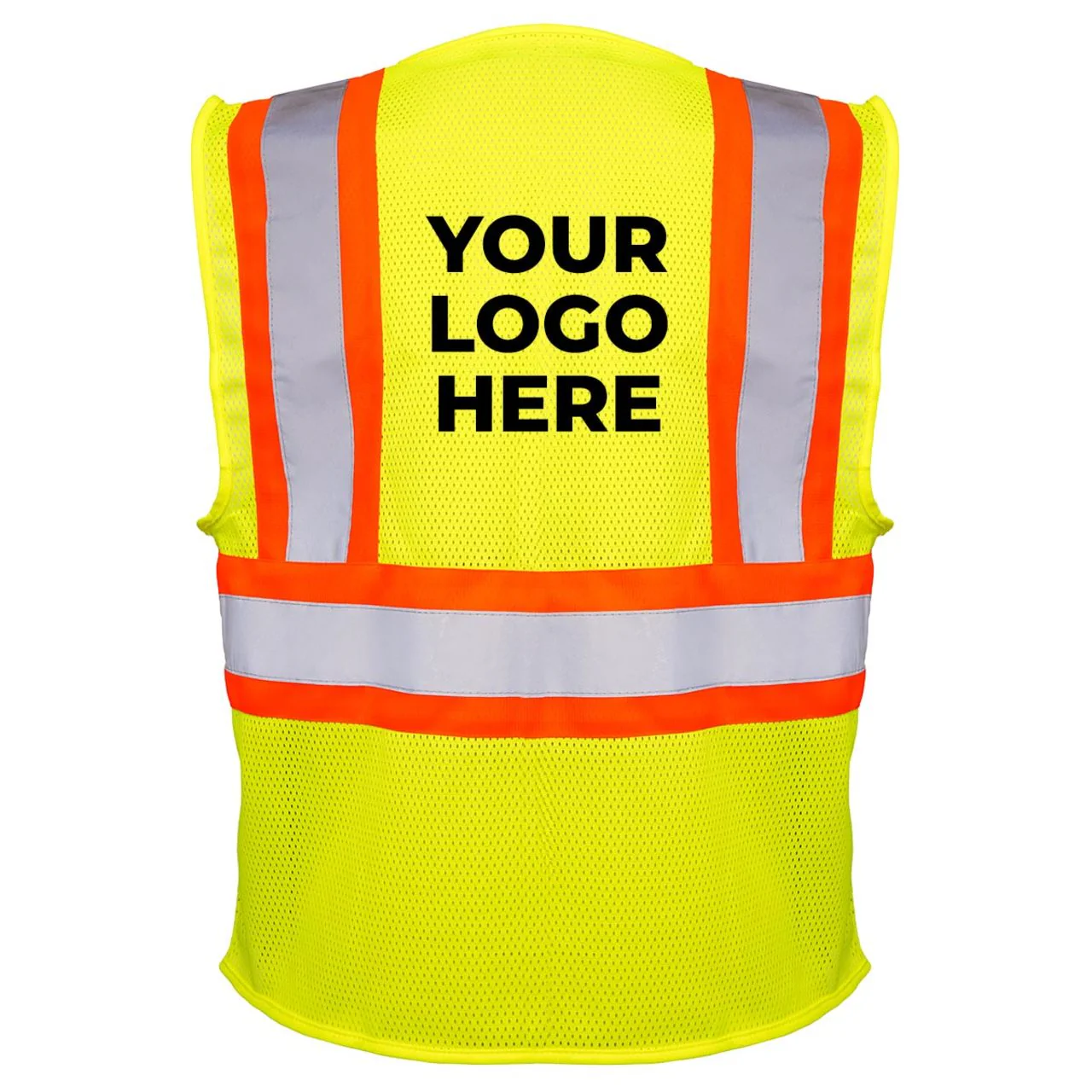 Custom Rugged Blue Type R Class 2 Hi-Vis Two-Tone Mesh Safety Vest - Image 3
