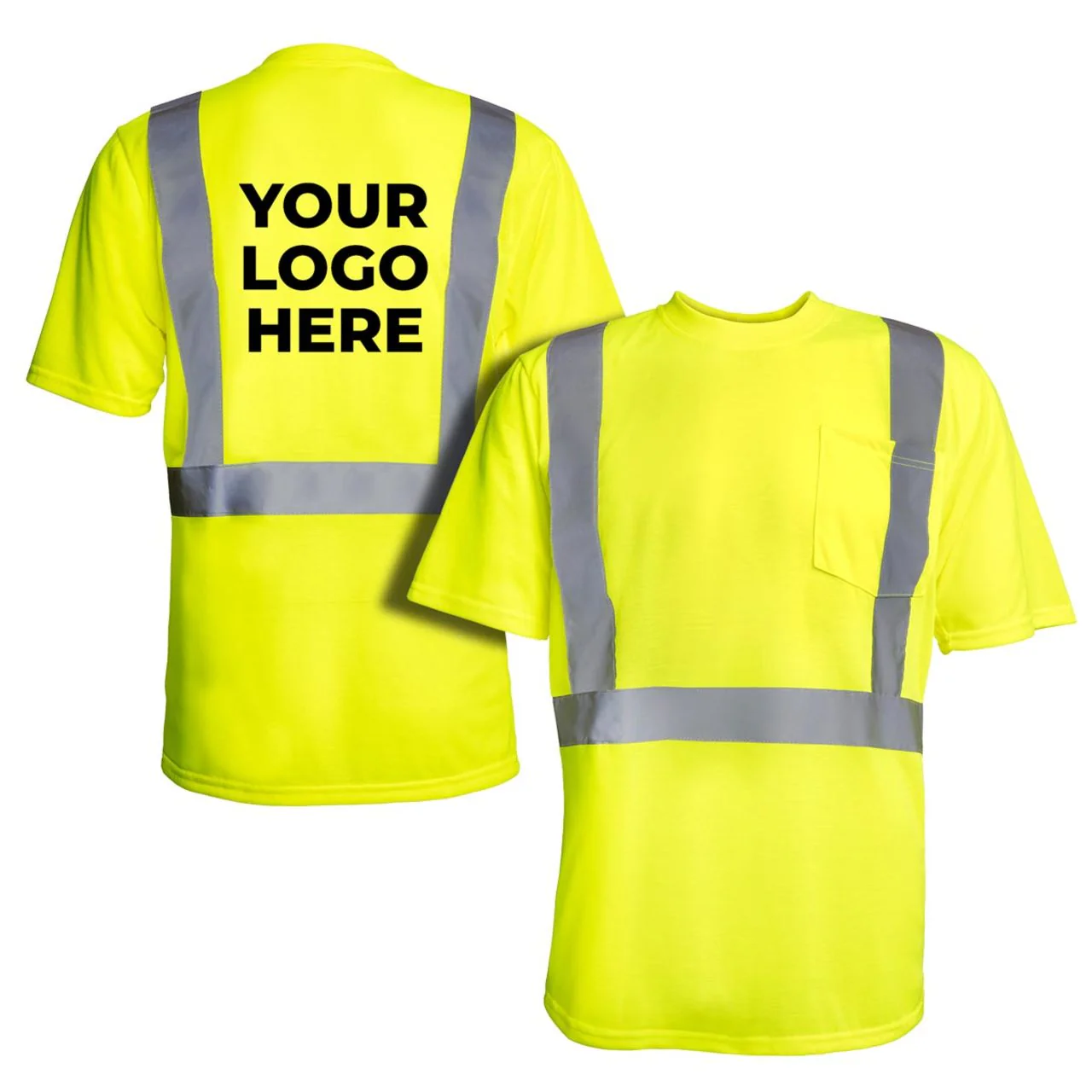 Custom Rugged Blue Type R Class 2 Hi-Vis Short Sleeve T-Shirt - Image 3