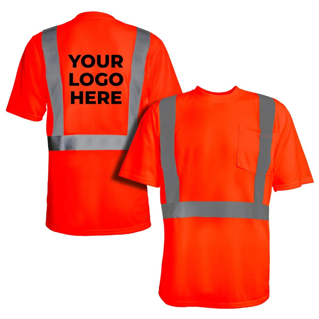 Custom Rugged Blue Type R Class 2 Hi-Vis Short Sleeve T-Shirt - Image 4