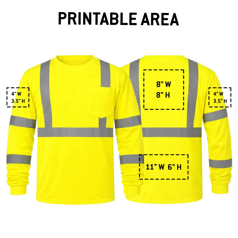Custom Rugged Blue Type R Class 3 Hi-Vis Wicking Long Sleeve T-Shirt - Image 2